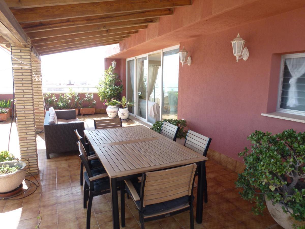 Espectacular Terraza Y Vistas En 1A Linea De Playa Apartment Cullera Luaran gambar